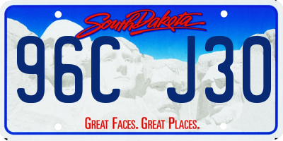 SD license plate 96CJ30