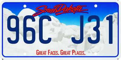 SD license plate 96CJ31