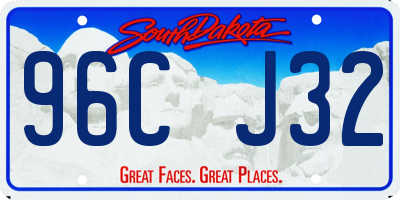 SD license plate 96CJ32