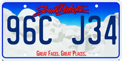 SD license plate 96CJ34