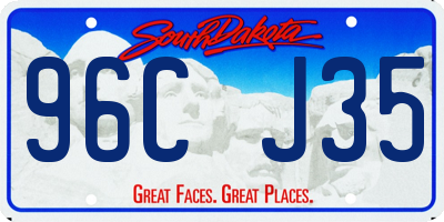 SD license plate 96CJ35