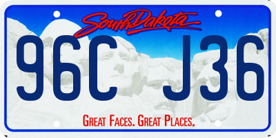 SD license plate 96CJ36