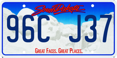SD license plate 96CJ37