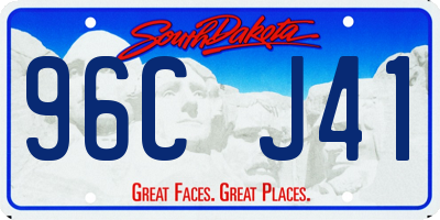 SD license plate 96CJ41