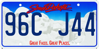 SD license plate 96CJ44