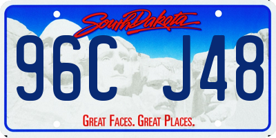 SD license plate 96CJ48