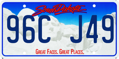 SD license plate 96CJ49