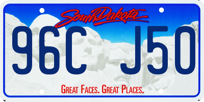 SD license plate 96CJ50
