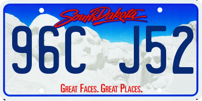 SD license plate 96CJ52