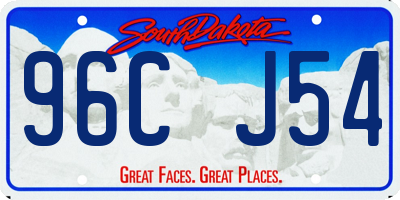 SD license plate 96CJ54