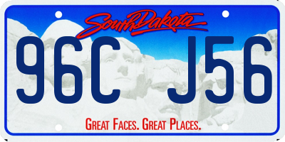 SD license plate 96CJ56