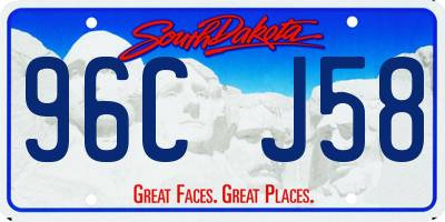 SD license plate 96CJ58