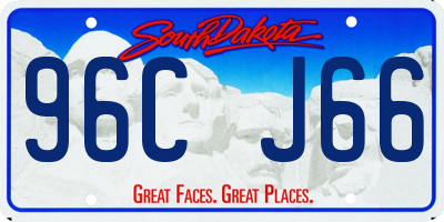 SD license plate 96CJ66