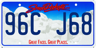 SD license plate 96CJ68