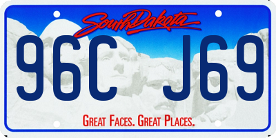 SD license plate 96CJ69