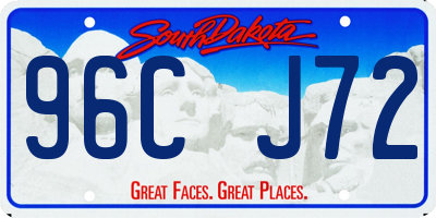 SD license plate 96CJ72