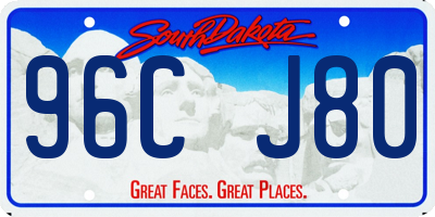 SD license plate 96CJ80