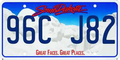 SD license plate 96CJ82