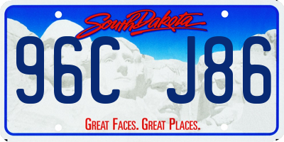 SD license plate 96CJ86