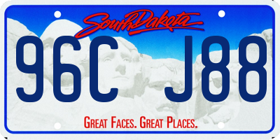 SD license plate 96CJ88