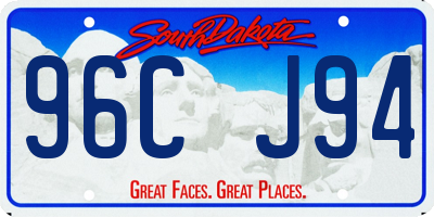 SD license plate 96CJ94