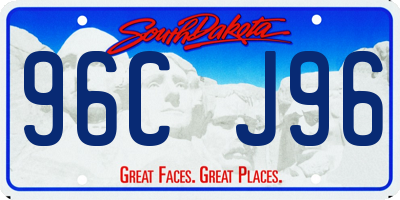 SD license plate 96CJ96