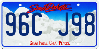 SD license plate 96CJ98
