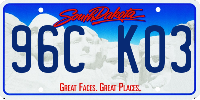 SD license plate 96CK03