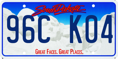 SD license plate 96CK04