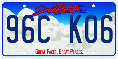 SD license plate 96CK06