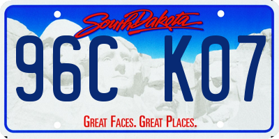 SD license plate 96CK07