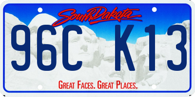 SD license plate 96CK13