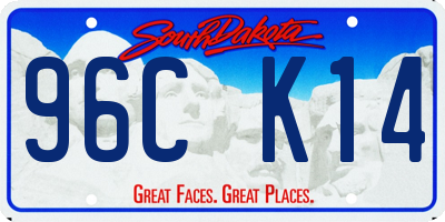 SD license plate 96CK14