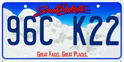SD license plate 96CK22