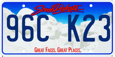 SD license plate 96CK23