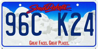 SD license plate 96CK24