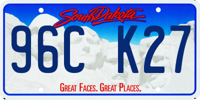 SD license plate 96CK27