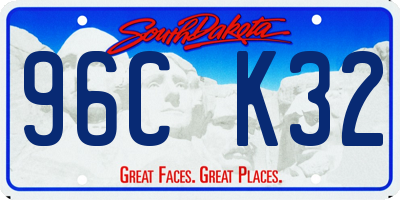 SD license plate 96CK32