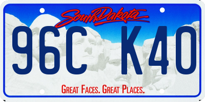 SD license plate 96CK40
