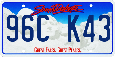 SD license plate 96CK43