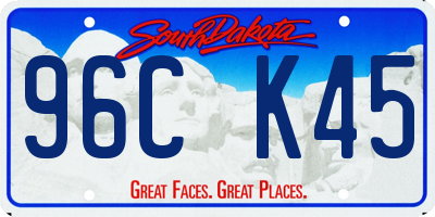 SD license plate 96CK45