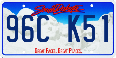 SD license plate 96CK51