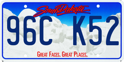 SD license plate 96CK52