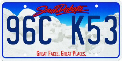 SD license plate 96CK53