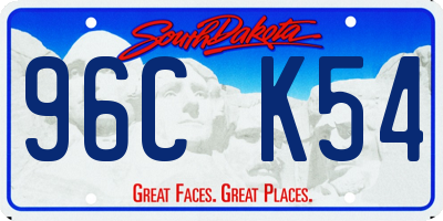 SD license plate 96CK54