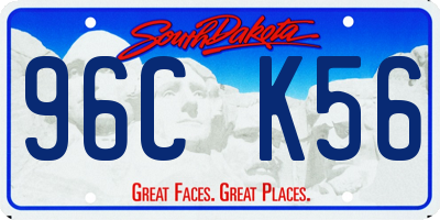SD license plate 96CK56