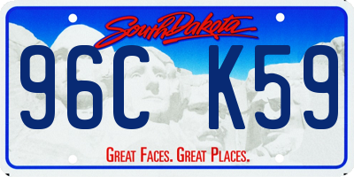 SD license plate 96CK59