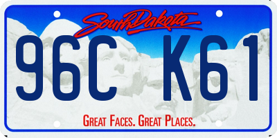 SD license plate 96CK61