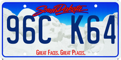 SD license plate 96CK64