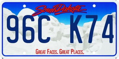SD license plate 96CK74